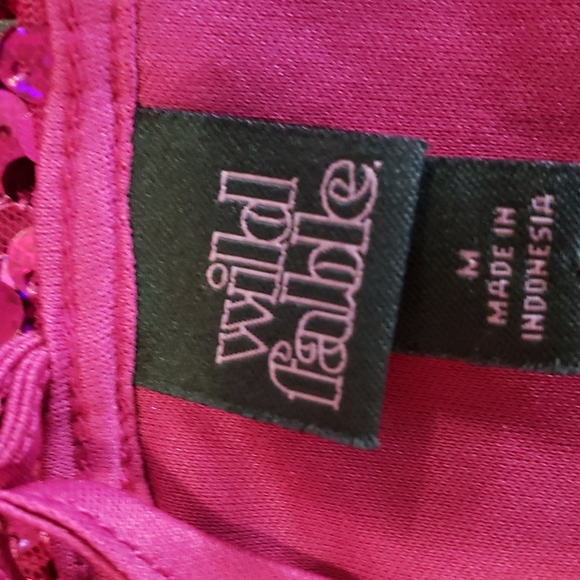 Wild Fable Pink sequined spaghetti strap mini slip dress - Picture 8 of 9